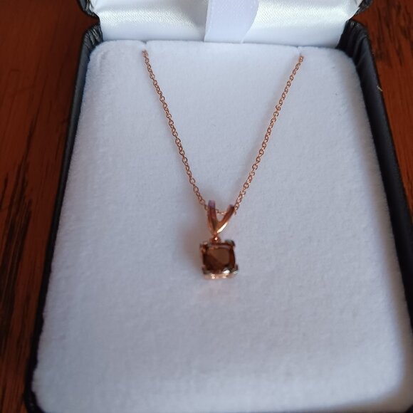 Le Vian® 3/4 ct. t.w. Chocolate Quartz® Pendant Necklace in Strawberry Gold - Picture 1 of 5